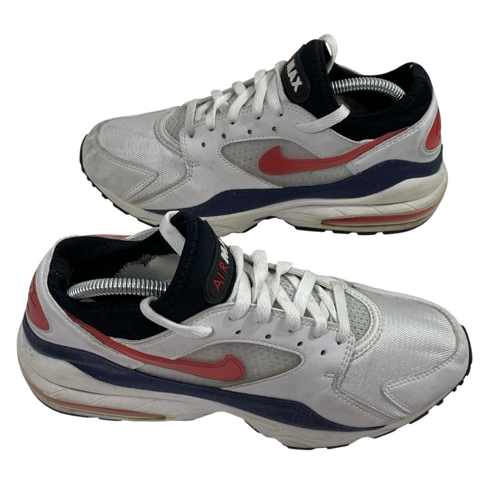 Nike Air Max 93 White Habanero Red Sneakers 306551-102‎ Men’s Size 8 Shoes